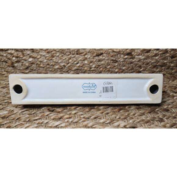 Mud Pie Happy Hanukkah White Ceramic Menorah Jewish Candle Holder Christmas - Picture 10 of 10